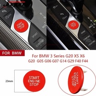 Red & Blue Engine Start Stop Button Trim For BMW 3 Series G20 X5 G05 X6 G06 X7 G07 G14 Car Interior 