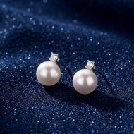 [Pure silver] S999 Aura Pearl silver earrings with luxurious, sophisticated stones Gemine Jewelry pe
