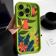 Good case 🔥ส่งจากไทยใน24ชม.🔥เคสไอโฟน11 Colorful Flowers New Straight Edge Phone case For IPhone 11 14 7Plus XR X 12 13 Pro Max 15PRO MAX 14 7 8 6s 6 Plus XS Max SE 2020 Simple Solid Candy Color Matte Liquid Silicone Phone Case