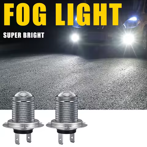 2PCS H11 Car Fog Lamp H7 LED 9005 9006 Projector Mini Lens 3000K Amber 6000K White Fog Light Bulb Su