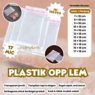 OPP PLASTIC GLUE 7X18 8X18 9X18 10X18 11X18 12X18 13X18 14X18 15X18 16X18 17X18 CONTENTS 100 PCS