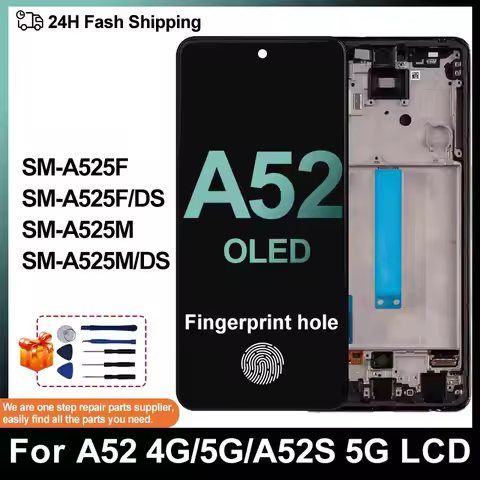 6.5" OLED For Samsung Galaxy A52 4G 5G LCD SM-A526B Display Touch Screen Digitizer For Samsung A52s 
