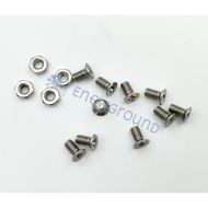 M3 bolt and Nut (Bolt and screw, length: 6 mm or 10 mm, diameter: 3mm, 304 stainless steel, 1 screw 