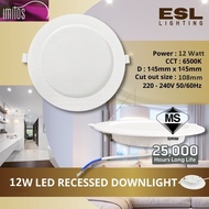 🔥HOT ITEM🔥 [SIRIM] IMITOS / DOWNLIGHT LED ROUND RECESSED 12W / DAYLIGHT WARM WHITE COOLWHTE / LAMPU 