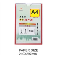 [2pcs]  Poket Gambar & nama Acrylic Single Side Photo Slot / Casing With D/Side Tape Easy to use for