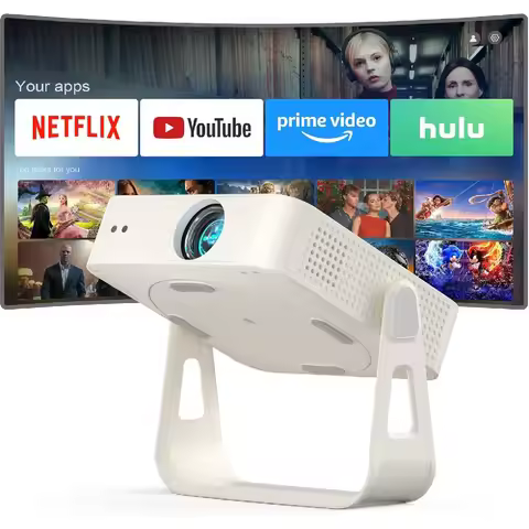 4K Smart Mini Projector WiFi and Bluetooth Support Movie Projector Portable Native 1080P Outdoor Pro