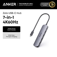 ANKER USB C Hub 7-in-1 Multi-Port USB Adapter for Laptops 4K@60Hz USB C to HDMI Splitter 85W Max Pow