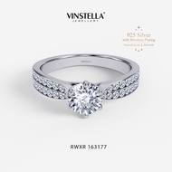 VINSTELLA OFFICIAL - Eternity’s Glow Engagement Ring (16H&A) | Premium Rhodium Plated 925 Silver