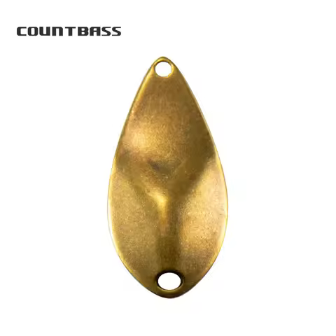 COUNTBASS 50pcs Brass Salmon Fishing Spoon Blanks 1.6g & 3g ( 7/64oz) Trout Bass Pike Baits Unpainte