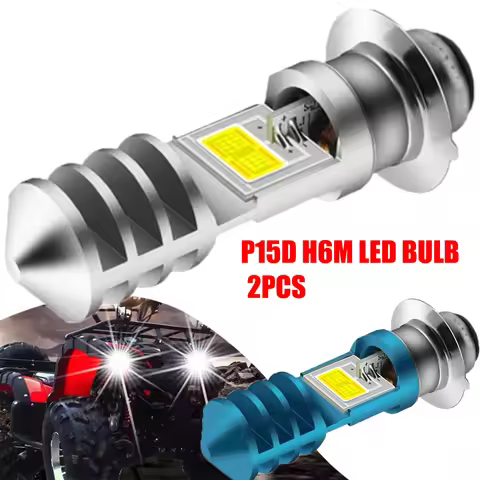 ATV LED Bulbs 2xH6M LED Bulbs AC/DC 12-48V P15D LED Bulbs 6000K LED Motorcycle Bulbs Suitable For AT