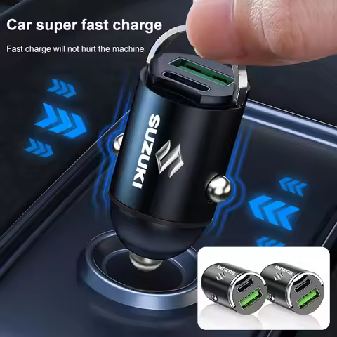 Mini Car Charger 12-24V Lighter Fast Charging Car USB Type C Charger For Suzuki DZire IGNIS Alto Spa