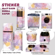 MATA UNGU MESIN Sticker Sticker Fridge Stove Washing Machine 1 2 Door Eye Tube Rice Cooker Dispenser Ac Butterfly Motif Purple Decoration