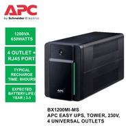 APC Easy UPS Backup Battery 1200VA, 230V, 4 UNIVERSAL Outlets