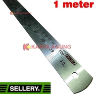 PENGGARIS BESI 1 METER SELLERY / ALAT UKUR MISTAR PANJANG 100CM 40" 1M BERKUALITAS