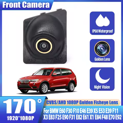 AHD HD 1080P Car Front View Camera For BMW E60 F30 F10 E46 E39 X5 E53 E39 F11 X3 E83 F25 E90 F31 E82