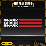Sticker Dán Nón Bảo Hiểm Fullface 3/4 Mẫu Tem Chỉ Shark | MBH-09 | Decal Phản Quang Trang Trí Mũ Bảo