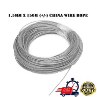 1.5MM X 150M (+/-) CHINA WIRE ROPE GALVANISED IRON WIRE STEEL ROPE