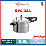 ✾Butterfly BPC-22A Gas Type Aluminium Pressure Cooker 5.5L (BPC22A)✮