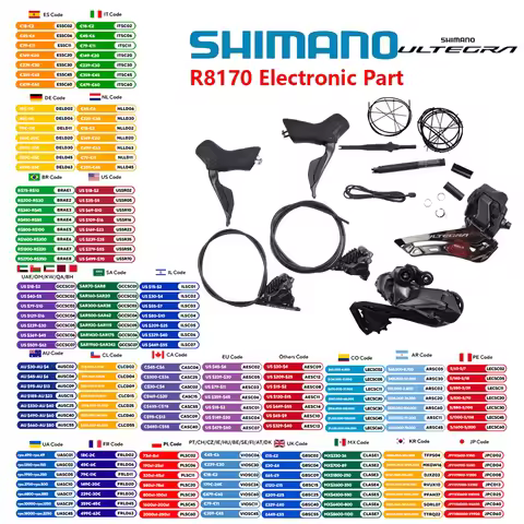 Shimano ULTEGRA Series Di2 Groupset R8170 Electronic Part Without Crankset 2x12s For Road Bike No Cr