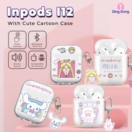 I12 TWS Bluetooth Headset – 5.3 Bluetooth Earphone with Cute Character Transparent Case Ver.2