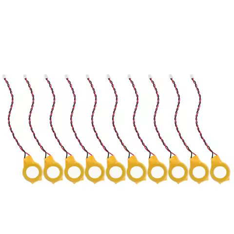 10pcs/set CR2032 2032 Battery Wire 2 Pin Laptop Motherboard BIOS CMOS 230MAH Button Batteries Cell f