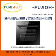 FUJIOH FV-EL63GL 72L BUILT-IN OVEN WITH TELESCOPIC RAILS - 1 YEAR FUJIOH WARRANTY + FREE DELIVERY