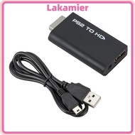 LAKA Converter, 480i/480p/576i HD Cable Adapter, Durable 3.5mm Audio Output Game to HDMI PS2 to HDMI