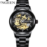 FNGEEN 6018 Mekanik Otomatis Jam Tangan Pria Luxury Stainless Steel Anti Air Automatic Watch + Kotak