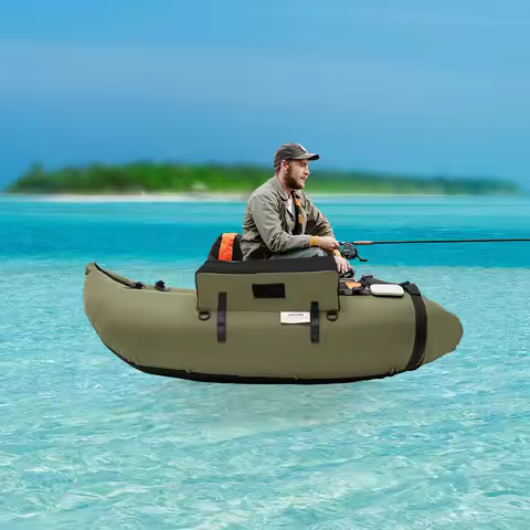 Fishing Boat, Outdoor Fishing Boat, Inflatable Fishing Boat Used in Oceans, Lakes, Rivers for Fishin