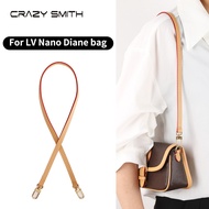 CRAZYSMITH Vachetta Leather Bag Strap Fits for LV Diane Nano Adjustable Shoulder Strap Crossbody Cha