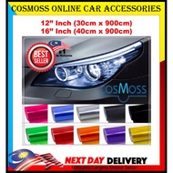 30cm X 900cm / 40CM X 900CM Car Headlamp Headlight Tail Fog light TailLight Tint Film Sticker headla