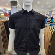 GABRIELLE ORIGINAL kemeja pria lengan pendek hitam GABC605A0125