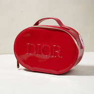DIOR Makeup Bag Makeup Organizer Makeup Pouch Makeup Bag Original Red Leather Makeup Bag
