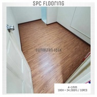SPC Flooring 4mm &amp; 4+1mm (Click) Papan Lantai Plank Living Home Decor DV65501 Sumatran Teak