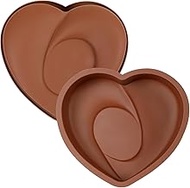 Fimary Silicone Heart Shaped Cake Pans - Set of 2 Nonstick Heart Cake Mold, Food Grade Silicone Hear