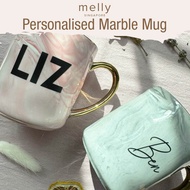 [SG] Customised Marble Mug + Gold Handle + Gold Rim | Personalised Ceramic Mug | Customised Mug | Personalised Mug