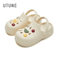 UTUNE Women Sandals with Stickers 5cm High Platform Sole Women's EVA Ruber Clogs