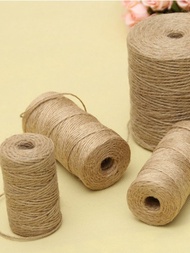 1卷100M DIY麻繩簡單素色禮品包裝繩用於婚禮禮品盒