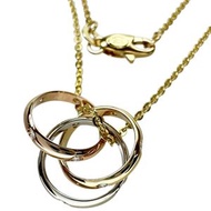 CARTIER/Cartier Diamond Trinity Necklace in 18K Yellow Gold/18K White Gold/18K Pink Gold, 4.7g, 42.0