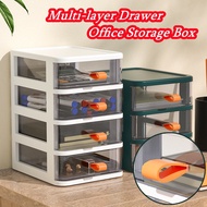 5 Tier Transparent Desktop Storage Drawer Desk Organizer Plastic Drawer Storage Box Office Home Organiser