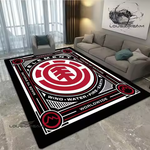 3D E-Element skateboard logo printed carpet non-slip carpet bedroom decor outdoor rug Yoga mat bedro