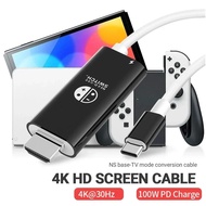 Type C to HDMI-Compatible Cable for Nintendo Switch with 4K 1080P 100W PD Charging Compatible with L