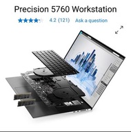 Dell Work Station Precision 5760, 4tb ssd, 64gb sodimm, 4k touchscreen