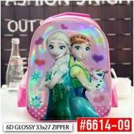 (5 BAGS BS 1KG) SKY6614 IMPORTED 6D SCHOOL BAG (AVENGERS SOFIA FROZEN ELSA SPIDERMAN CARS CAPTAIN)