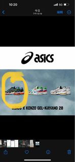 Kenzo  X Asics Gel Kayano 20  US12  全新中簽貨