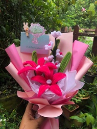 Bouquet kawat bulu chenille flower