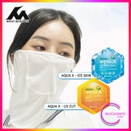 KR Cool UV Sun Protection Golf Sports Face Mask / Aqua-X, Cool Tech, Quick Dry, Breathable Korean Face Mask for Outdoor