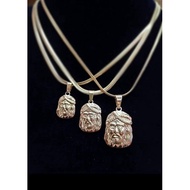 necklace Jesus pendant stainless gold