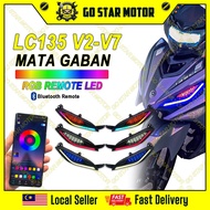 YAMAHA LC135 135LC V2 V3 V4 V5 V6 V7 Position Lamp Mata Gaban LED RGB Remote Bluetooth Lampu Dada Si