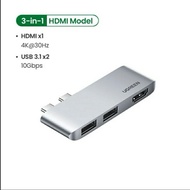 (Ready Stock)Ugreen USB C HUB 3 in 1 USB Type C to HDMI 4K@60Hz 10Gbps USB 3.1 Gen2 HUB